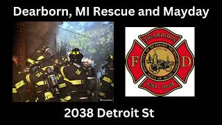 Dearborn MI House Fire Rescue and Mayday Fireground Audio 9224 [upl. by Erret]