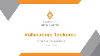 Solidariteit Beweging Personeelvergadering – Volhoubare Toekoms [upl. by Gibby]