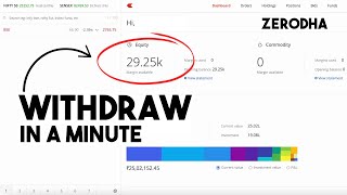 How to Withdraw Funds from Zerodha to Your Bank Account Live Demo [upl. by Ettesus]