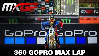 360 GoPro MAX Lap with ARMINAS JASIKONIS  MXGP of Riga 2020 motocross [upl. by Dorcas734]