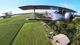 WWI Fighter Planes flight of two over Aerodrome Les Noyers [upl. by Lac820]