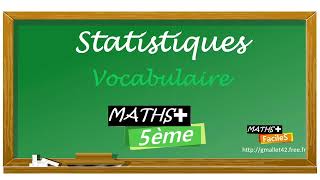 Statistiques Vocabulaire [upl. by Dalila]