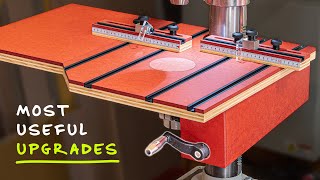 Drill Press Table with 7 Truly Useful Upgrades [upl. by Lathrope]