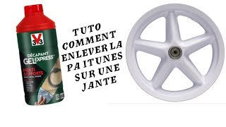 TUTO COMMENT ENLEVER DE LA PAINTURE SUR DES JANTES [upl. by Auqinaj763]