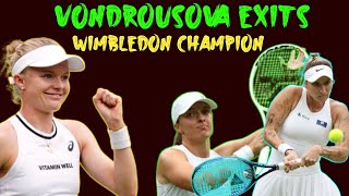 Wimbledon champion Vondrousova exits as Swiatek makes serene start [upl. by Adnylam]