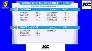 SubiacoFloreat  1s v South Perth  1s [upl. by Palecek]