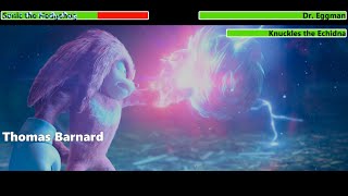 Sonic the Hedgehog vs Knuckles the Echidna First Fight with healthbars [upl. by Aimehs]