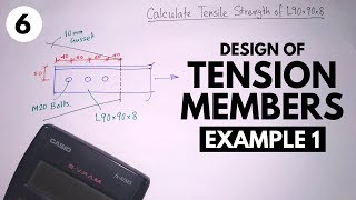 Design of Tension Members  Solved Example 1 [upl. by Atela]