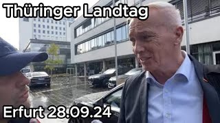 Thüringer Landtag Meinungen Erfurt 280924 [upl. by Araik987]