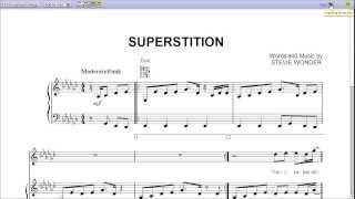 Superstition by Stevie Wonder  Piano Sheet MusicTeaser [upl. by Keily533]