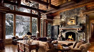 HD Winter Christmas Screensaver  Snow falling Fire crackling sound Cosy  2 hours 30 mins [upl. by Rocky]