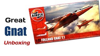 Great Gnat Unboxing the 172 Scale Folland Gnat T1 from Airfix [upl. by Anatnahs]