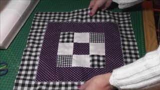 Patchwork  Kissenhülle mit Reißverschluss nähen Kissen selbst gestalten Poszewka na poduszke DIY [upl. by Simsar]