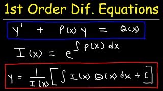 First Order Linear Differential Equations [upl. by Krebs]