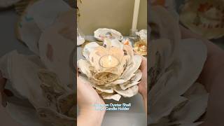 Create an oyster shell lotus candle holder shellcraft beachdecor oystershells crafts [upl. by Yzus845]