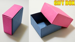 Origami GIFT BOX with Cover  Easy [upl. by Genni]