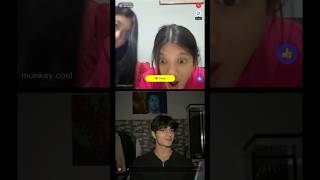 Omegle reaction😅 monkeyapp shorts viral [upl. by Esyle98]