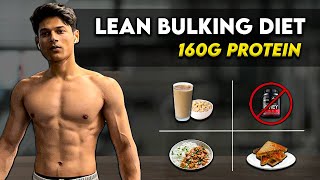 Lowest Budget Lean Bulking Diet  160g Protein  2500 Calories No Supplement [upl. by Naneek507]