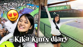 SO EXPENSIVE 😱 one day trip to LAS VEGAS 🇺🇸 BNP PARIBAS OPEN  Kika Kim’s Diary 4 [upl. by Trebron]