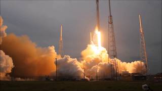 SpaceX strongback fire during launch of TurkmenAlem52EMonacoSAT  HD [upl. by Odraleba]