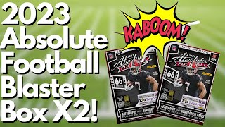 Kaboom Hunting 2023 Absolute Football Blaster Box opening amp Donruss Mega Box Top Hit Giveaway [upl. by Olonam785]