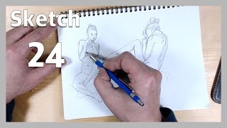 Sketch24 드로잉 스케치 스테들러 홀더펜 B 손그림 [upl. by Naghem]