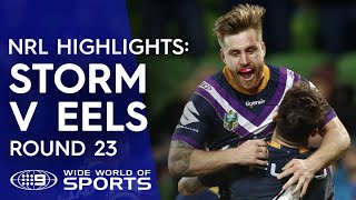 NRL Highlights Melbourne Storm v Parramatta Eels  Round 23 [upl. by Izy]