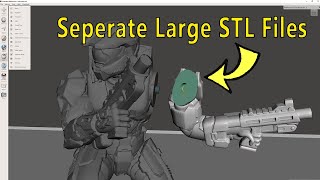 Separate Large STL Files Into Multiple Pieces amp Add Locator Pins Using Meshmixer [upl. by Anitnauq]