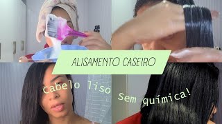 Alisamento Caseiro  Receita Caseira para te ajudar a dar uma pausa na química [upl. by Esiled27]