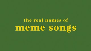 the real names of meme songs  part 1 [upl. by Evie]