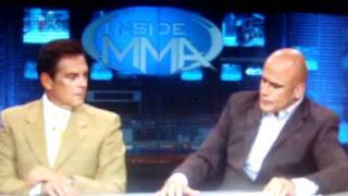 Bas rutten gets mad at dennis Hallman on INSIDE MMA about steroids [upl. by Rednaxela]