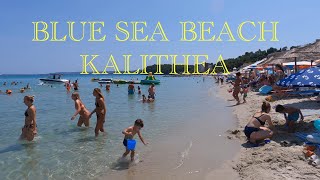 KALLITHEA HALKIDIKI GREECE  BLUE SEA BEACH 2024 kallithea greece bluesea beach [upl. by Lemire201]