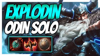 NUKING THEM WITH THE EXPLODIN BUILD  Smite Odin solo [upl. by Cohn]