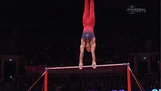 Leyva 2nd in Horizontal Bars Universal Sports [upl. by Karly]