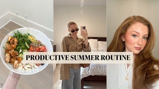 VLOG Productive Summer Routine What I Ate Pool Day [upl. by Rosenberger]