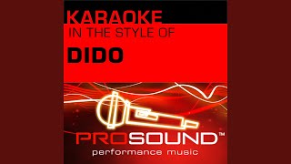 White Flag Karaoke With Background Vocals In the style of Dido [upl. by Gannes]