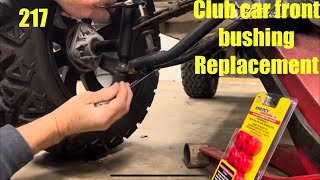 Club car lift kit how to replace front end bushings [upl. by Eeryk643]