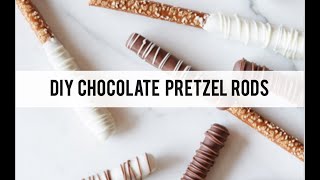 How to make CHOCOLATE covered PRETZELS  SUPER EASY  DIY [upl. by Ingrid]