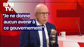 quotCe gouvernement nest pas de droite cest un alibiquot linterview en intégralité dÉric Ciotti [upl. by Ayram]