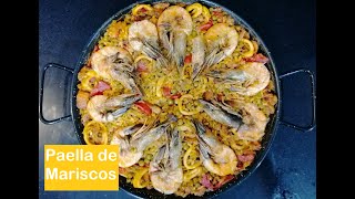 RECETA DE PAELLA DE MARISCOS  SABORES AL HORNO [upl. by Mak]