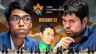 Nangangamoy World Championship Challenger  Pragg vs Nakamura FIDE Candiates 2024 Round 11 [upl. by Kilam]