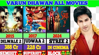 Varun Dhawan All Flop And Hits Movie List 2012 to 2025  Warun dhawan Total movie list movielist [upl. by Fen]