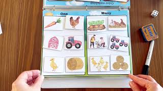 Farm busy book Toddler Activity book printable Farm animals Learning book toddler or preschoolers [upl. by Temple568]