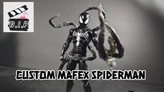 Custom Mafex Marvels SpiderMan 2 Black Suit Review [upl. by Gwenni]