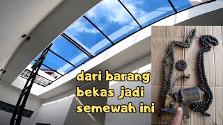 BIKIN KANOPI GESER CUKUP DENGAN RANTAI BEKAS DAN DINAMO BEKAS WIPER BISA HEMAT JUTAAN RUPIAH [upl. by Eran]