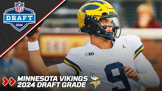 Minnesota Vikings 2024 Draft Grade  PFF [upl. by Mahtal]