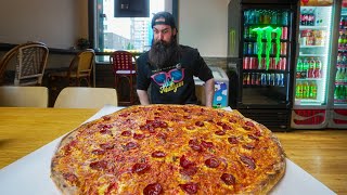 NORWAYS BIGGEST PIZZA CHALLENGE HAS NEVER BEEN BEATEN  BeardMeatsFood [upl. by Eniruam]