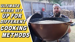 Ultimate Weber Charcoal Kettle Grill Set Up For Different Cooking Methods  ft Chuds BBQ [upl. by Northey72]