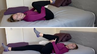 Senior Fitness  hip openers in bed [upl. by Ydnolem173]