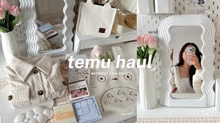 aesthetic temu haul ☁️🌷🛒  stationery mini bags decor clothing ✧˖° ⋅ [upl. by Thalassa335]